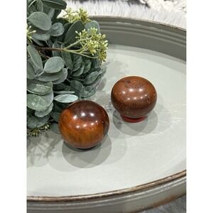 Vintage‎ California Redwood Wood Salt & Pepper Shakers "San Rafael"